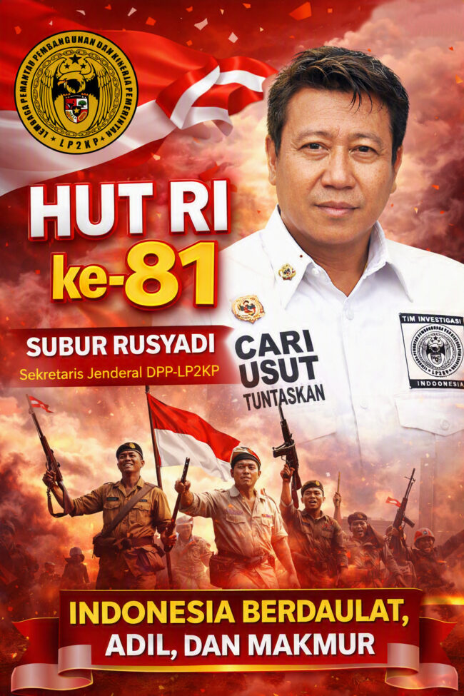 Subur Rusyadi Sekretaris Jenderal Dewan Pimpinan Pusat Lembaga Pemantau Pembangunan Dan Kinerja Pemerintah
